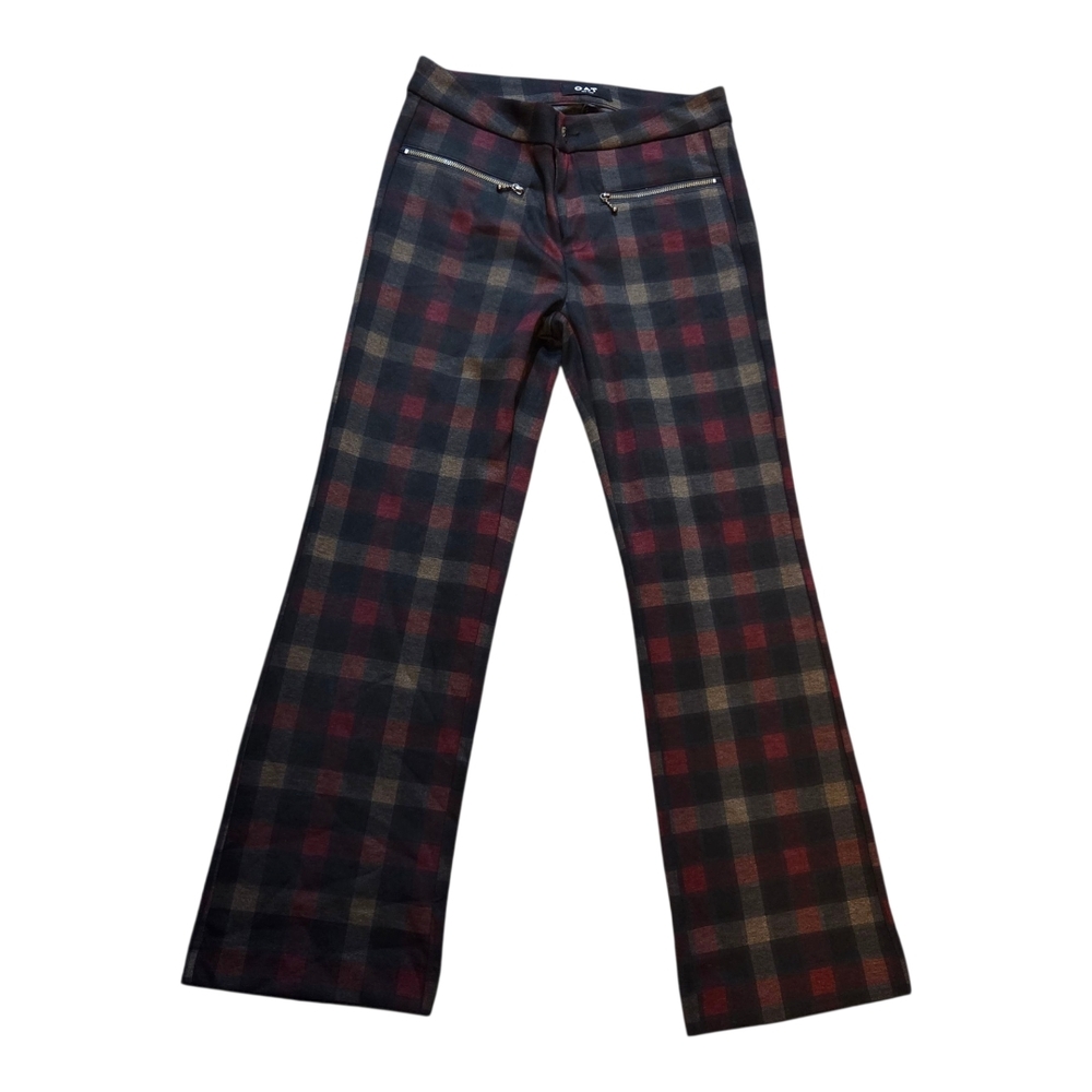 Oat New York Plaid Skinny Pants - Red and‎ Black